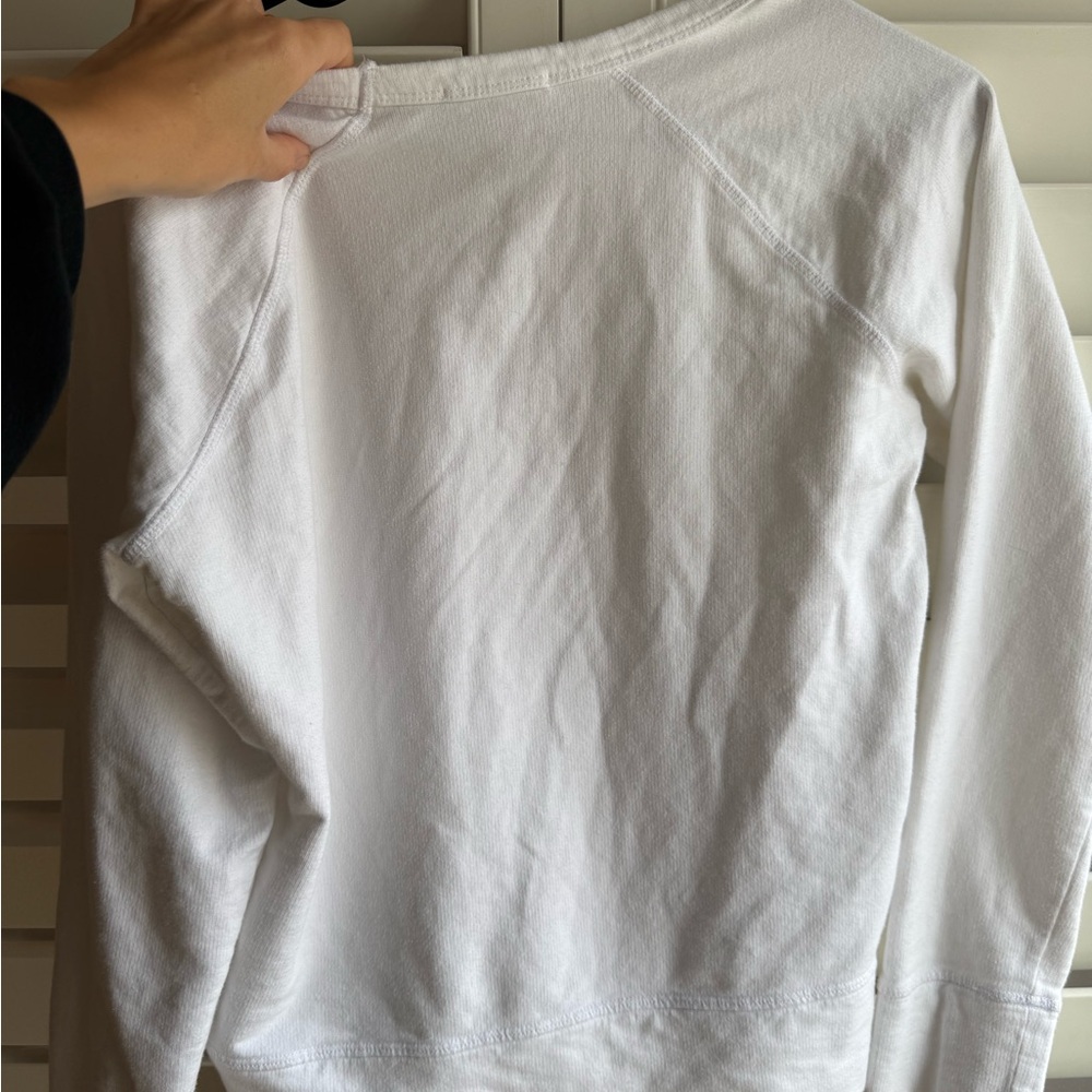 James Perse White Crew Neck Sweatshirt - Picture 4 of 4